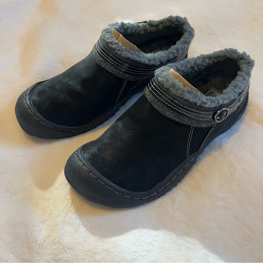 JBU Ginger Faux Shearling Lined Slip On Casual Mules 6 - Picture 2 of 9